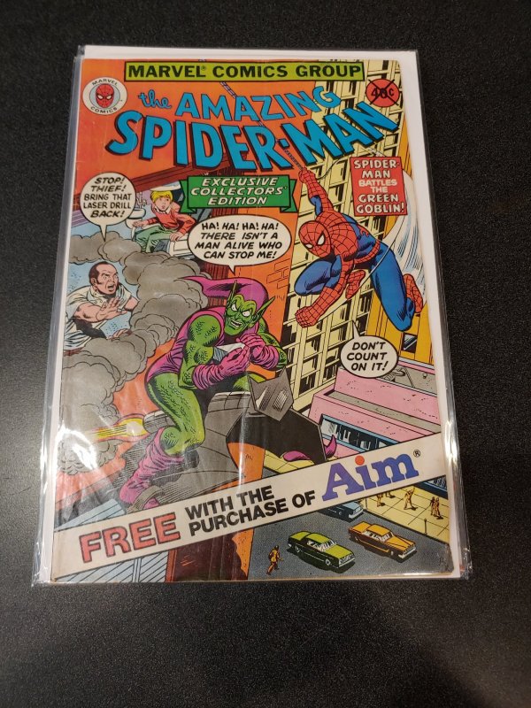 The Amazing Spiderman Green Goblin Aim Toothpaste Marvel Giveaway Comic 1980