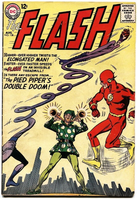 THE FLASH  #138-1963-DC--PIED PIPER--ELONGATED MAN