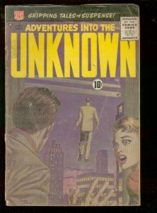 ADVENTURES INTO THE UNKNOWN #111-1959-GREY TONE COVER!  FR