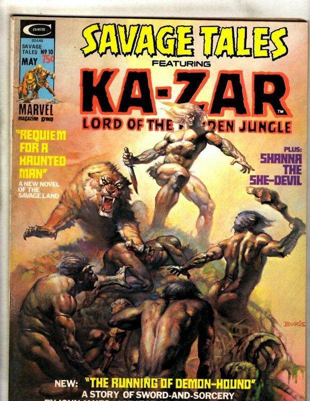 5 Marvel Comics Magazines Savage Sword Conan # 7 + Savage Tales # 6 7 8 10 RS3