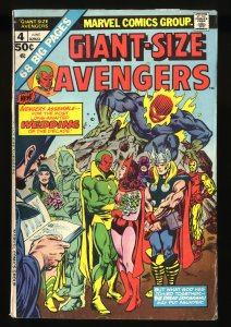 Giant-Size Avengers #4 VG+ 4.5 Marriage of Vision and Scarlet Witch!