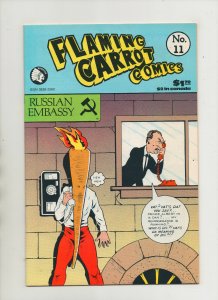 Flaming Carrot #11 - Russian Embassy Prank Phone Call - (Grade 9.0) 1986