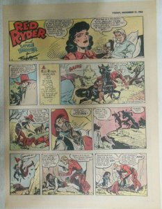 (51) Red Ryder Sunday Pages by Fred Harman from 1955 Most Third Full Page Size!