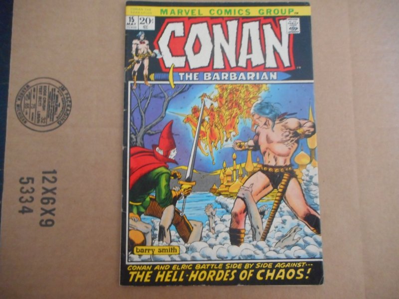 CONAN THE BARBARIAN #15 CLASSIC BARRY WINDSOR-SMITH COVER FN- OR BETTER WOW!!