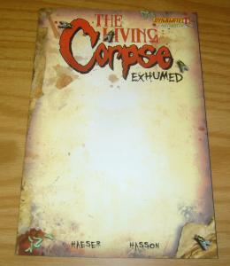 Living Corpse: Exhumed #1 VF/NM authentix blank variant - dynamite 2011 zombie