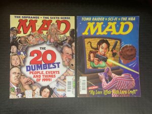 1999/00 MAD Magazine #381 & 389 VG/VG+ Alfred E Neuman LOT of 2