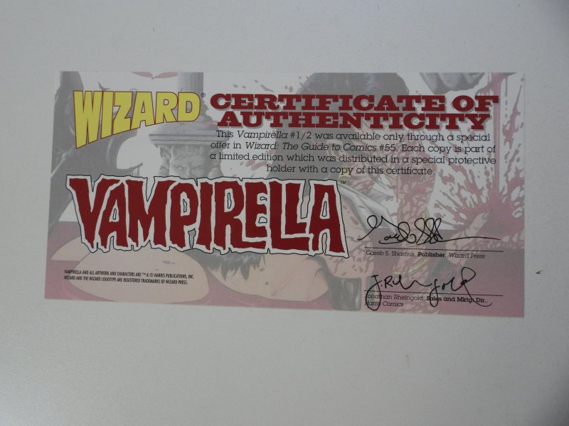 Vengeance of Vampirella #½ (1996) Wizard Exclusive W/COA VF Condition