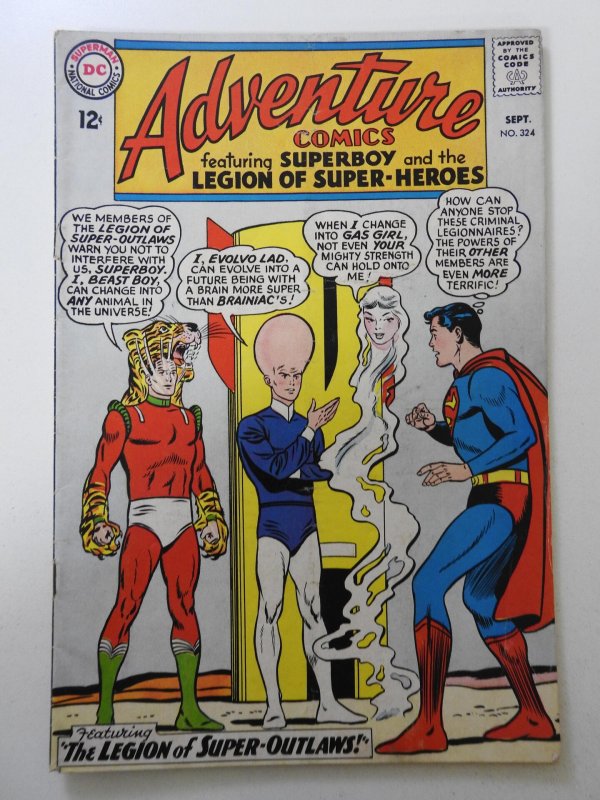 Adventure Comics #324 (1964) GD/VG Cond cover and 1st wrap detached top staple