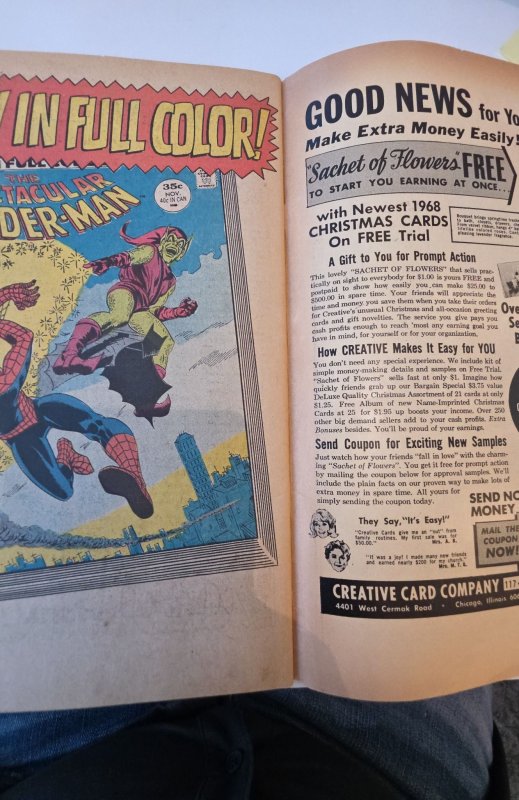 The Amazing Spider-Man #67 (1968)to squash a spider Mod foxxing/tanning