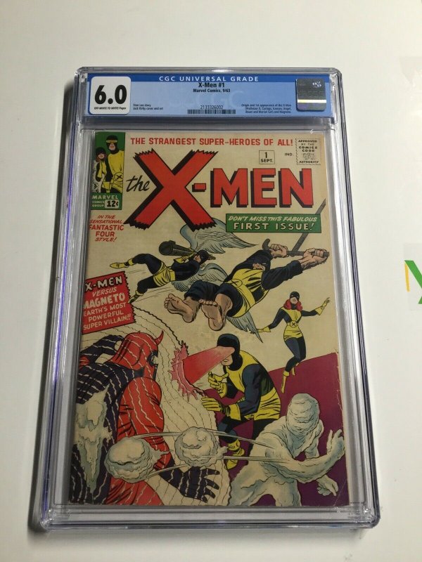 X-men 1 Cgc 6.0 Ow/w Pages Marvel Silver Age 1st Appearance Magneto