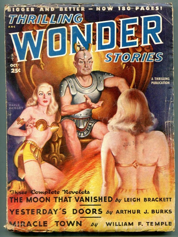 Thrilling Wonder Stories Pulp October 1948-Moon that Vanished- Miracle Town