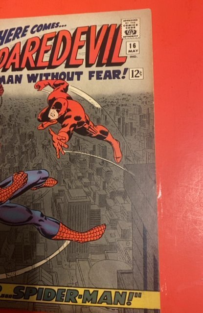 Daredevil #16 (1966) with Spider-man  app