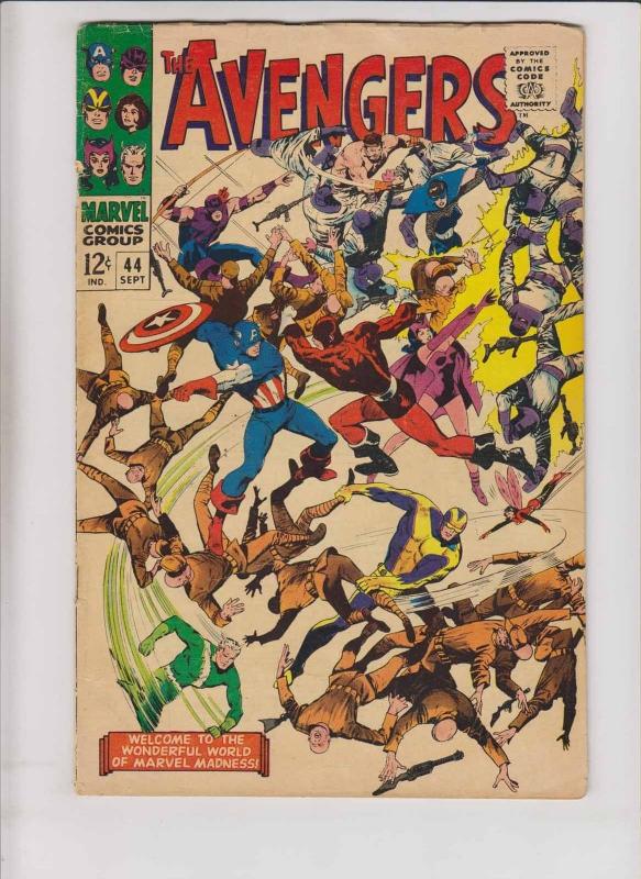 Avengers #44 VG death of red guardian - silver age marvel comics - black widow