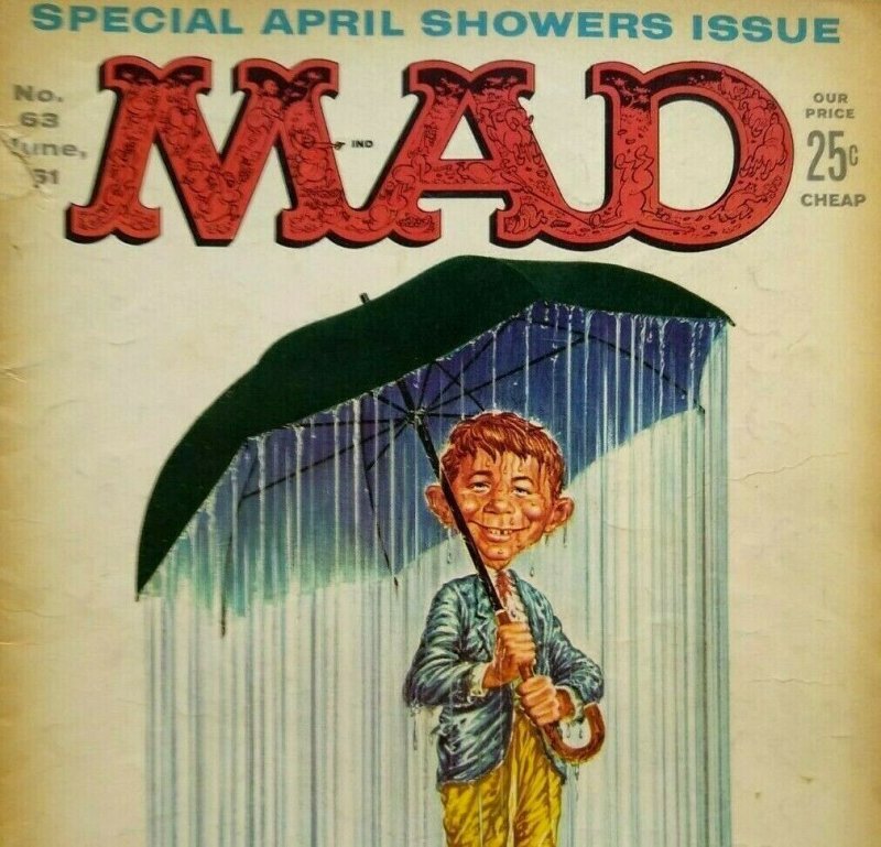 MAD Magazine June 1961 No 63 April Showers Issue John Wayne The Alamo Budweiser 