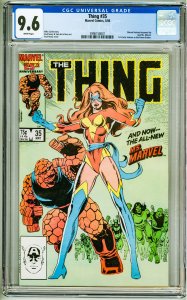 The Thing #35 (1986) CGC 9.6! White Pages!