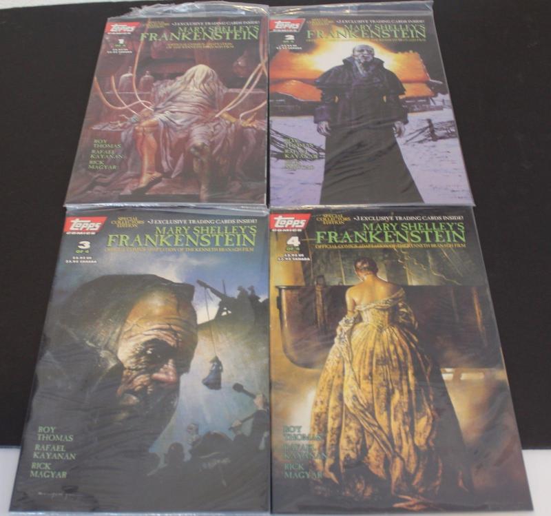 Topp's SET of 4-Mary Shelley's FRANKENSTEIN #1-4 Sealed Bag w/ card F/VF(SIC619)