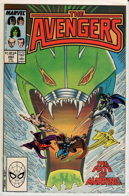 The Avengers #293 Direct Edition (1988) 9.2 NM-