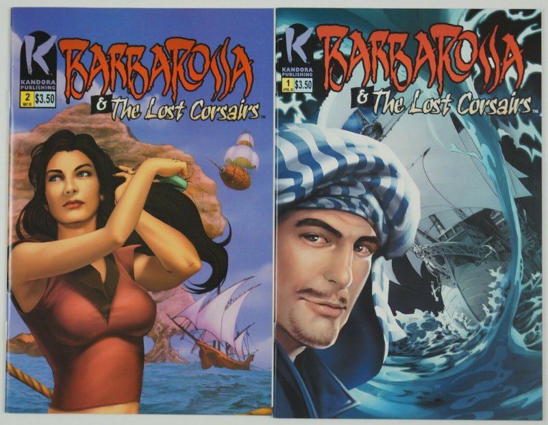 Barbarossa & the Lost Corsairs #1-2 VF/NM complete series - brian augustyn set