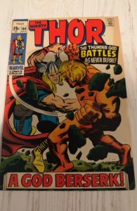Thor #166 (1969)a god beserk-2nd Him- Warlock Romita cover