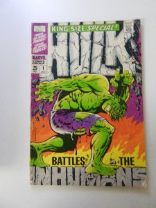 The Incredible Hulk Annual #1 (1968) Poor condition back cover missing