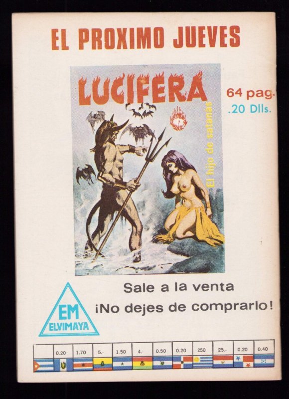 1975 LUCIFERA #6 Mexican Foreign Comic book Digest (7.5/8.0)