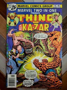 Marvel Two-in-One #16 FN+ (1976) Feat. Ka-Zar Into The Savage Land Bill Mantlo
