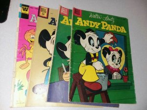 Andy Panda 4 issue dell whitman Silver Bronze Age Comics Lot Run Set Collection