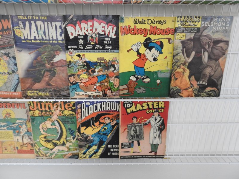 Lot of 27 Low Grade Gold/Silver Age Comics W/ Captain Marvel, +More! See desc