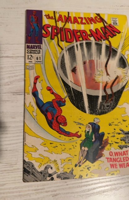 The Amazing Spider-Man #61 (1968)first Gwen Stacy cover nice book