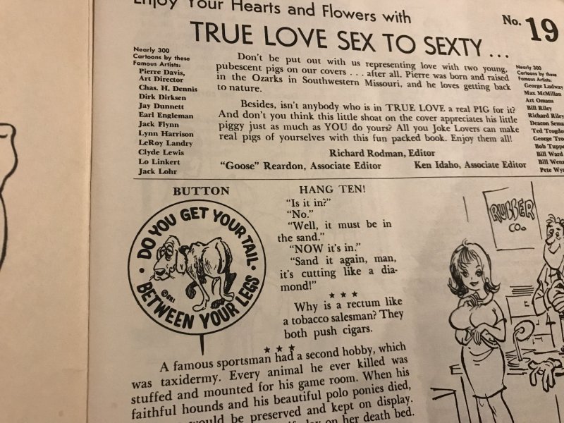 SEX TO SEXY #19 : SRI 1968 FN+; Adult Cartoons & Jokes; Bill Ward, Pierre Davis