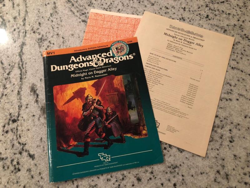 Advanced Dungeons & Dragons Midnight On Dagger Alley TSR MV1 9104 Adventure JW1