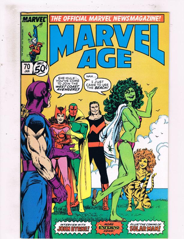 Marvel Age #70 NM Marvel Comics Comic Book Avengers Jan DE25