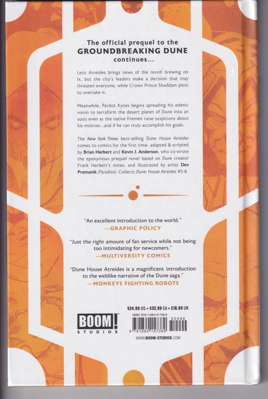 DUNE: HOUSE ATREIDES Vol 2 (Jan 2022). NM 9.4 Hardback collection.