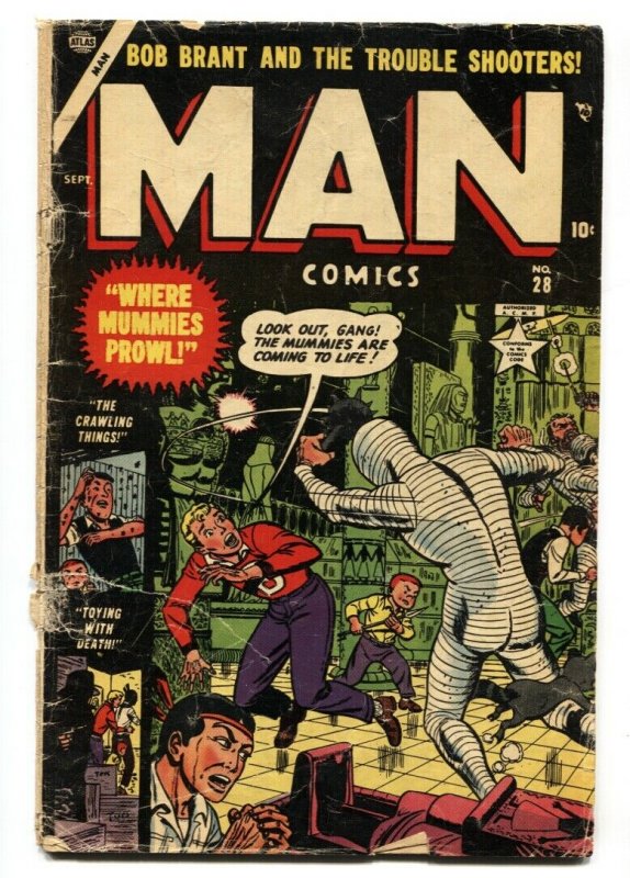 Man #28 1953-Atlas-Rare last issue Horror-Mummy cvr