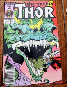 THE MIGHTY THOR #380 VF- 7.5 DEATH OF MIDGARD SERPENT!