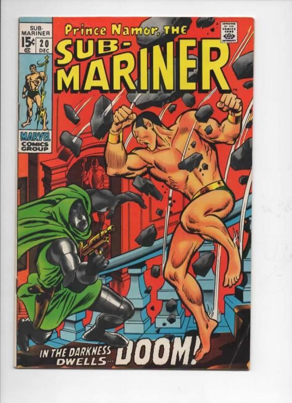 SUB-MARINER #20, FN+, Buscema, Dr Doom, 1968 1969, more in store