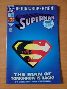 Superman #78 Die-Cut Cover ~ DOLLAR BIN ~ 1993 DC Comics 