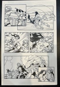 DC x AEW #2 PG 19 ORIGINAL Travis Mercer & John Livesay COMIC ART PAGE!