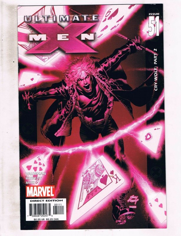 Lot of 5 Ultimate X-Men Marvel Comic Books #50 51 52 53 54 AK8 