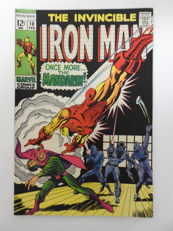 Iron Man #10 (1969) vs The Mandarin! Beautiful VF+ Condition!