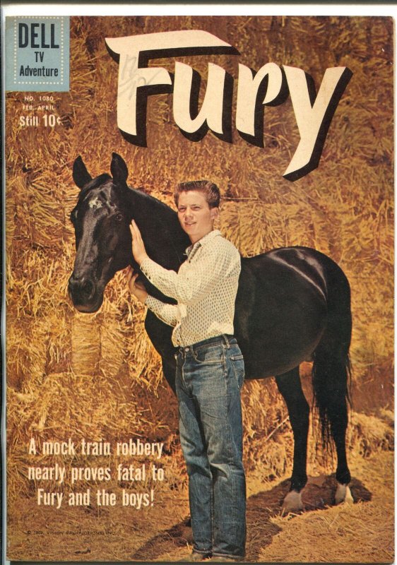 Fury-Four Color Comics #1080 1960-Dell-Bobby Diamond TV series photo cover-FN-