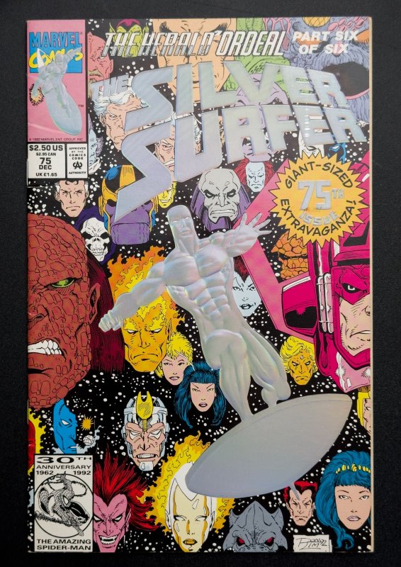 Silver Surfer #75 (1992) [Embossd/Foil Cvr] VF/NM - KEY