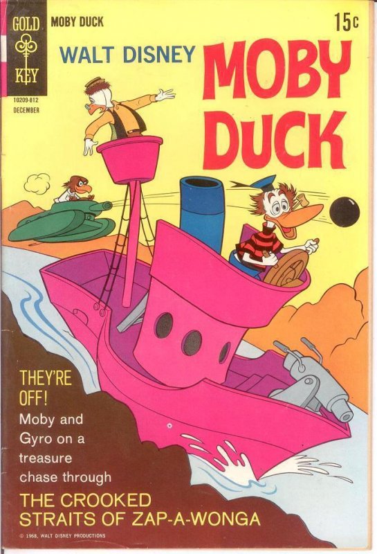 MOBY DUCK (1967-1978 GK DISNEY) 4 VF Dec. 1968 COMICS BOOK