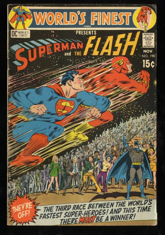 World's Finest Comics #198 VG 4.0 Superman Flash Race!