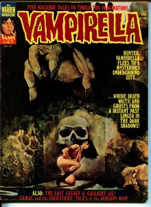 Vampirella #47 1975-Warren-Vampi cover-skull-terror & mystery stories-FN