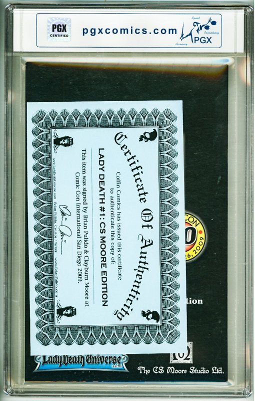 Lady Death #1 (2009) PGX 9.8! Variant! see desc