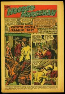 The Hooded Horseman #21 1951- Western Golden Age-  Coverless reading copy