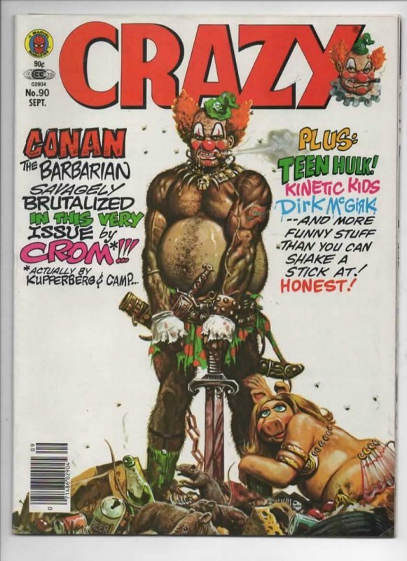 CRAZY #90 Magazine, FN+, Conan the Barbarian, Teen Hulk, 1973 1982,more in store