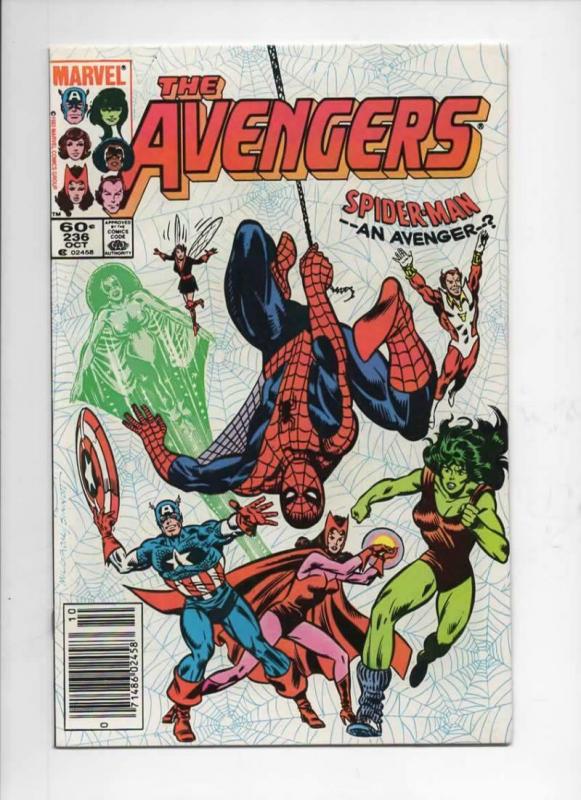 AVENGERS #236, VF+, Spider-man, Captain Marvel, 1963 1983, Marvel