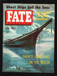 Fate 7/1959-Clark-Ghost Ship cover-35¢ cover price-I Fought a Black Magician-...